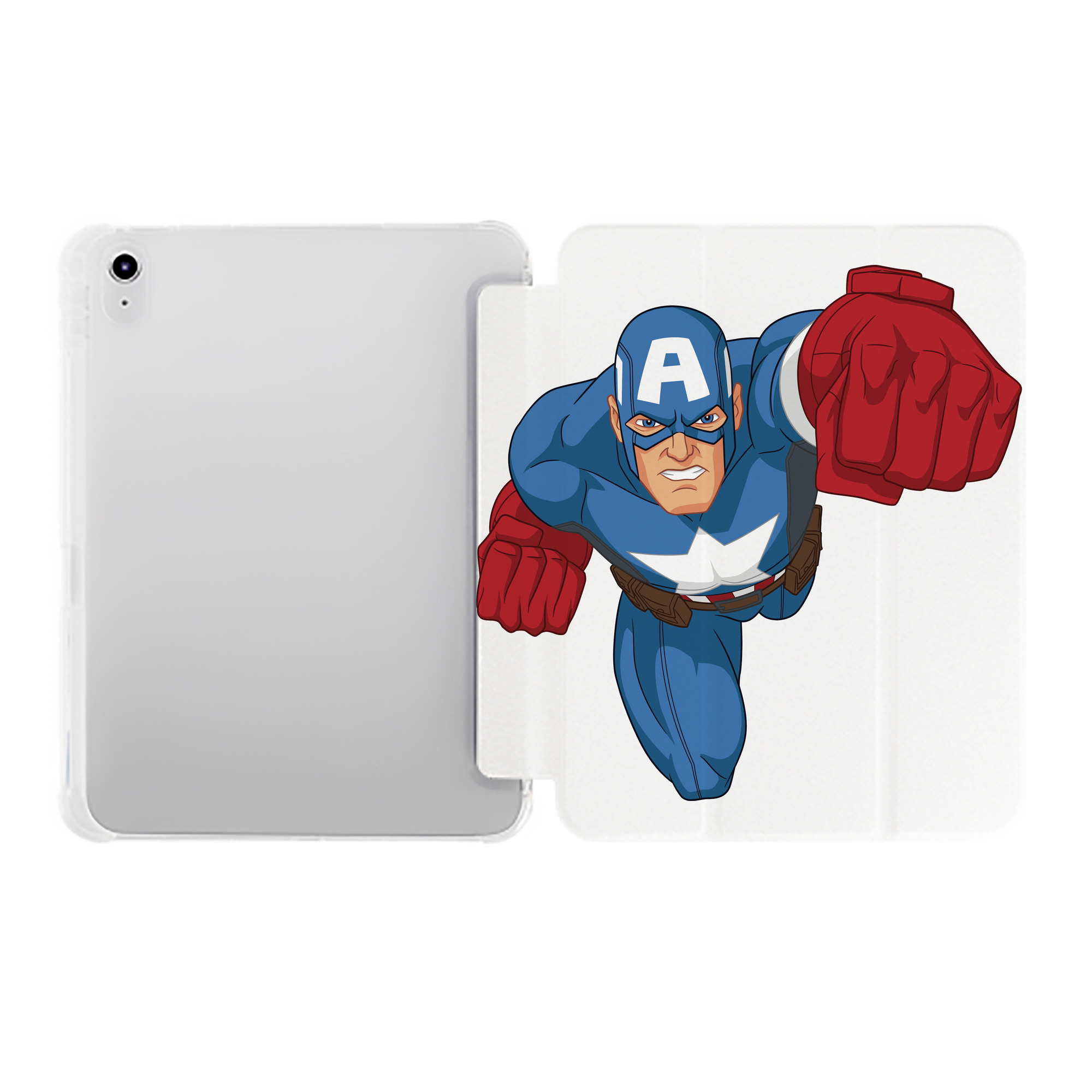 （画像用） アベンジャーズ The Avengers IPad ケース ペン収納付き 三つ折りスタンド PUレザー×シリコン 対応機種9.5/10.5/10.9インチ